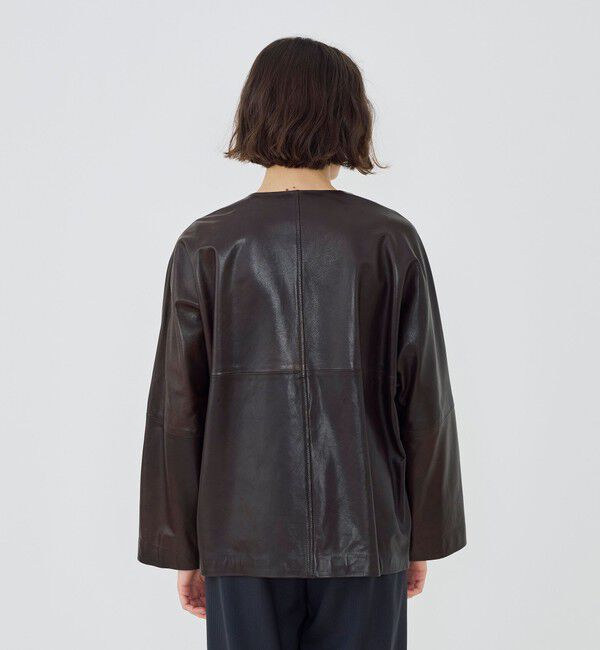 GALERIE VIE「ソフトグレインシープレザー ドルマンスリーブジャケット」|その他|