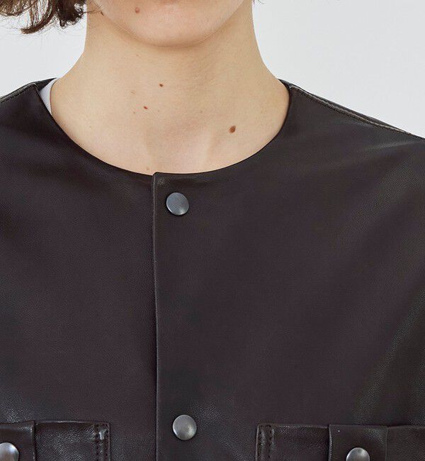 GALERIE VIE「ソフトグレインシープレザー ドルマンスリーブジャケット」|その他|