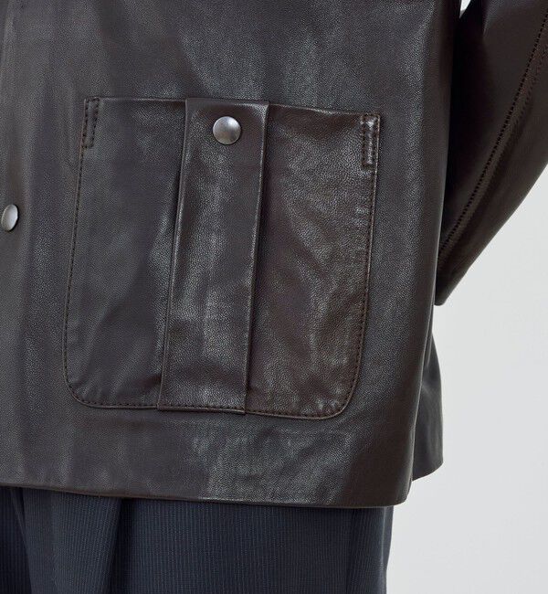 GALERIE VIE「ソフトグレインシープレザー ドルマンスリーブジャケット」|その他|