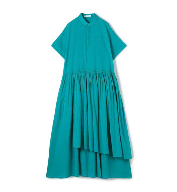 GALERIE VIE「【WEB先行予約】インドコットン アシンメトリーヘムワンピース」|ワンピース|55 ブルー