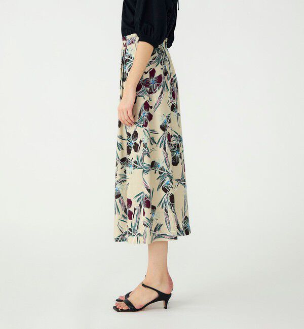 Ballsey「チェロキープリント タックロングスカート」|フレア|