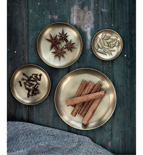 ACME「【fog linen work/フォグリネンワーク】BRASS PLATE ROUND S 真鍮トレイ」|アロマ・ルームフレグランス|
