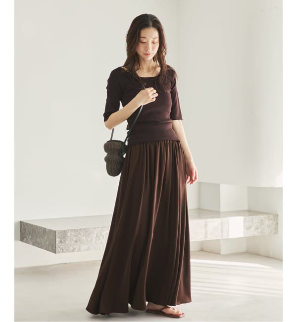 Plage「dull satin gather スカート」|スカート|