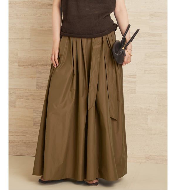 Plage「《予約》Dressy Long スカート」|スカート|ブラウン