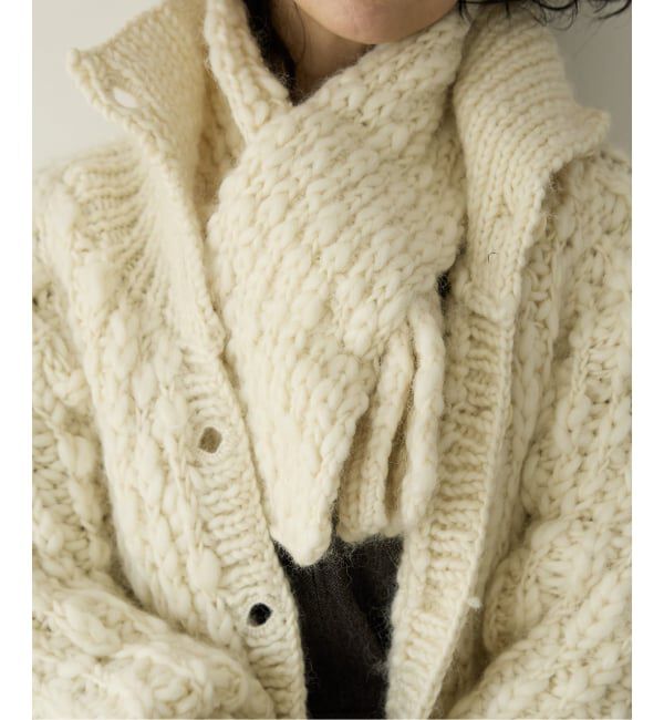 IENA LA BOUCLE「IENA LA BOUCLE スラブウールハンドニットマフラー」|マフラー|