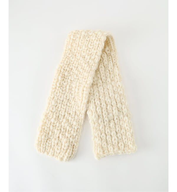 IENA LA BOUCLE「IENA LA BOUCLE スラブウールハンドニットマフラー」|マフラー|