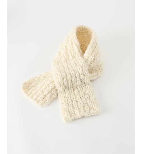 IENA LA BOUCLE「IENA LA BOUCLE スラブウールハンドニットマフラー」|マフラー|