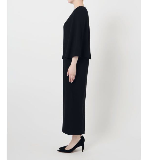 VERMEIL par iena「ACEPOLYバックサテンケープ風ワンピース」|ワンピース|