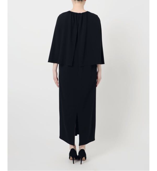 VERMEIL par iena「ACEPOLYバックサテンケープ風ワンピース」|ワンピース|