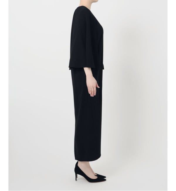 VERMEIL par iena「ACEPOLYバックサテンケープ風ワンピース」|ワンピース|