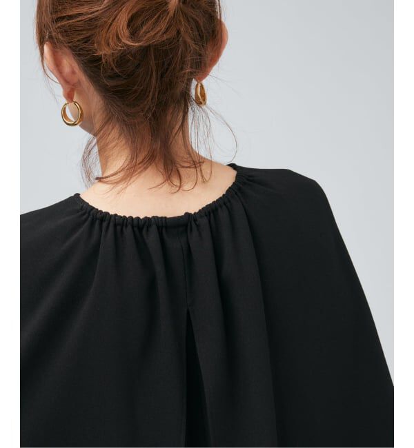 VERMEIL par iena「ACEPOLYバックサテンケープ風ワンピース」|ワンピース|