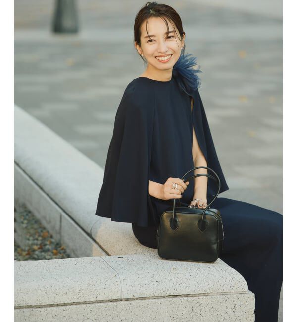 VERMEIL par iena「ACEPOLYバックサテンケープ風ワンピース」|ワンピース|