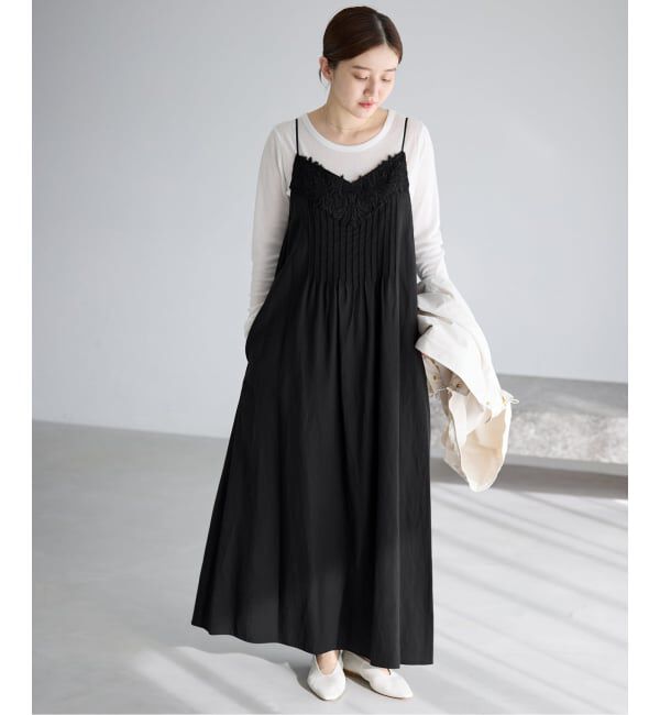 IENA「《WEB限定/追加》レースキャミソールワンピース」|ワンピース|