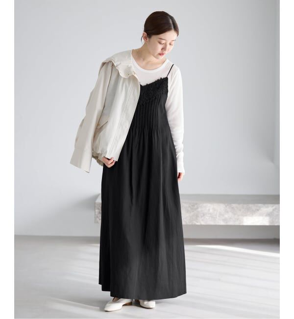 IENA「《WEB限定/追加》レースキャミソールワンピース」|ワンピース|