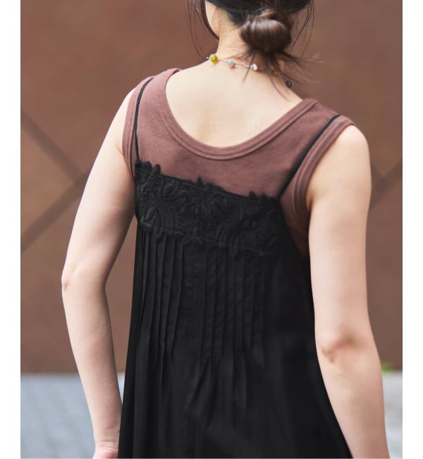 IENA「《WEB限定/追加》レースキャミソールワンピース」|ワンピース|