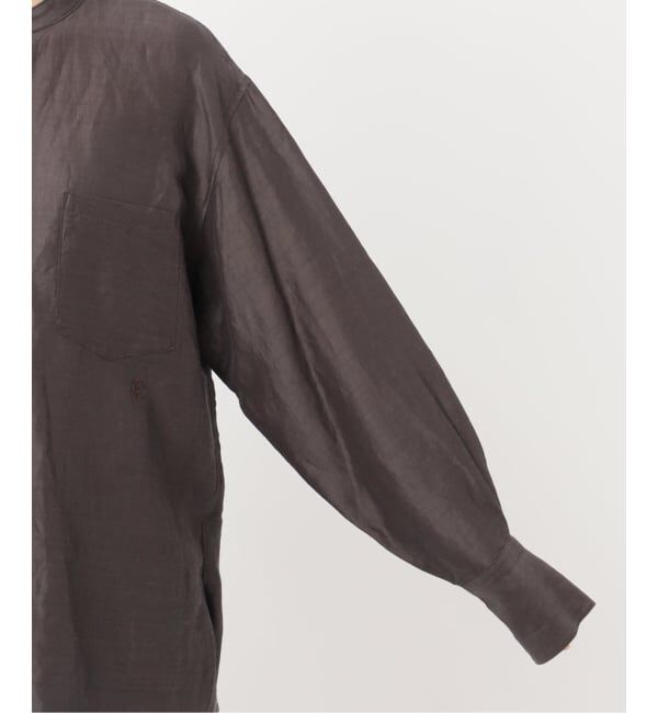 IENA「《一部カラーWEB限定》ラミーリヨセルバンドカラーシャツ」|シャツ・ブラウス|