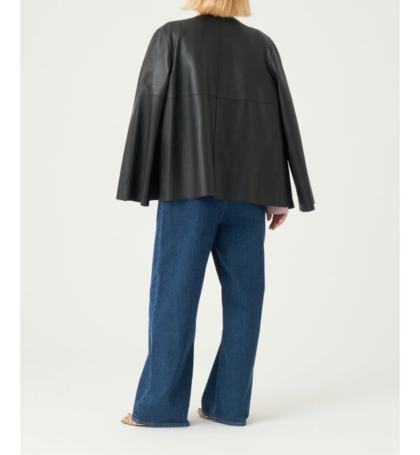 IENA LA BOUCLE「《追加》IENA LA BOUCLE SHEEPレザージャケット」|ノーカラージャケット|