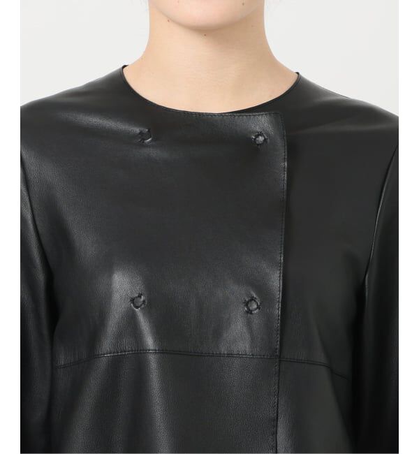 IENA LA BOUCLE「《追加》IENA LA BOUCLE SHEEPレザージャケット」|ノーカラージャケット|