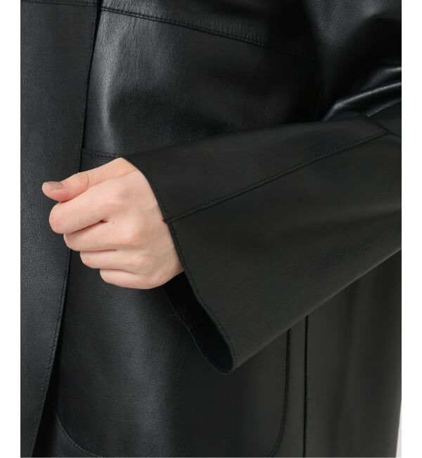 IENA LA BOUCLE「《追加》IENA LA BOUCLE SHEEPレザージャケット」|ノーカラージャケット|