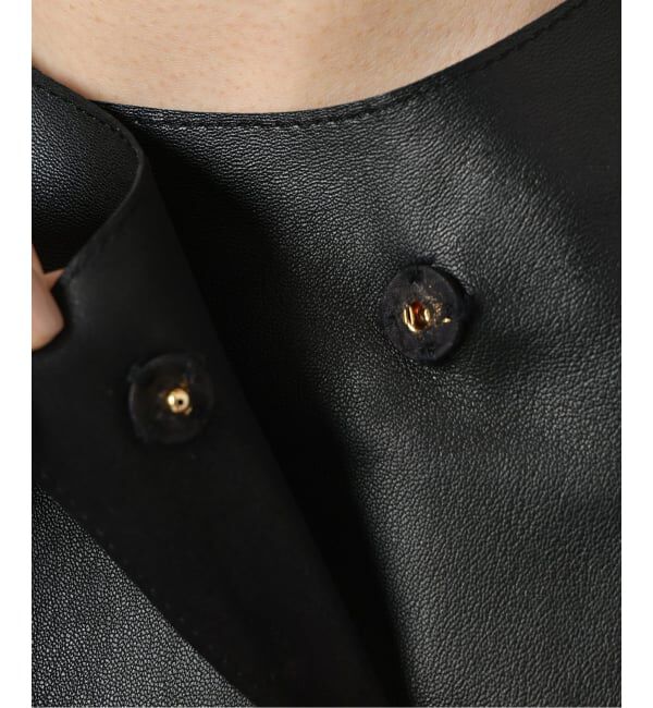 IENA LA BOUCLE「《追加》IENA LA BOUCLE SHEEPレザージャケット」|ノーカラージャケット|