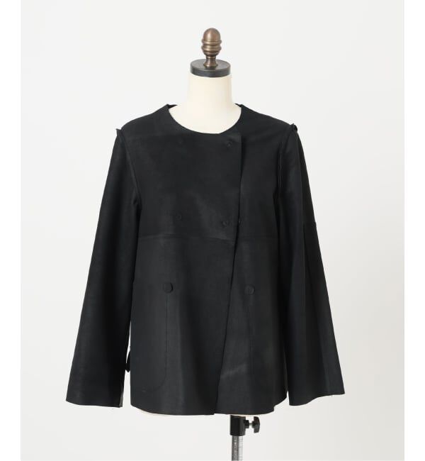 IENA LA BOUCLE「《追加》IENA LA BOUCLE SHEEPレザージャケット」|ノーカラージャケット|