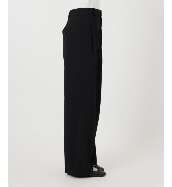 IENA「《追加》ウォッシャブル ジョーゼットスラックス」|スラックス|