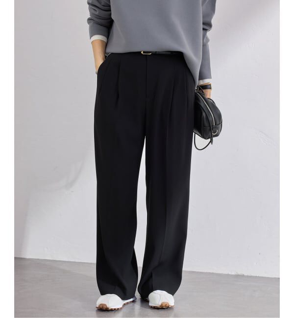 IENA「《追加》ウォッシャブル ジョーゼットスラックス」|スラックス|