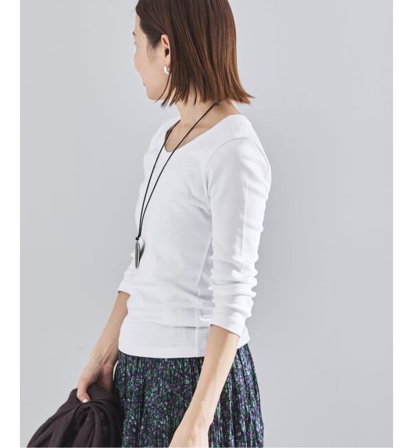 IENA「《予約》オーガニックフライス7分袖プルオーバー」|Tシャツ・カットソー|