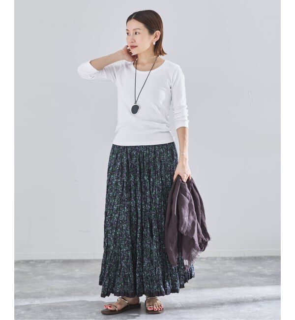 IENA「《予約》オーガニックフライス7分袖プルオーバー」|Tシャツ・カットソー|