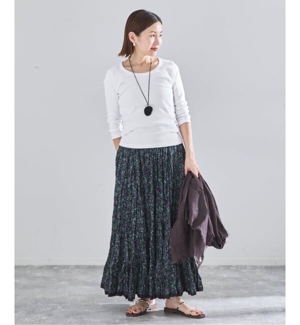 IENA「《予約》オーガニックフライス7分袖プルオーバー」|Tシャツ・カットソー|