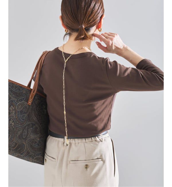 IENA「《予約》オーガニックフライス7分袖プルオーバー」|Tシャツ・カットソー|