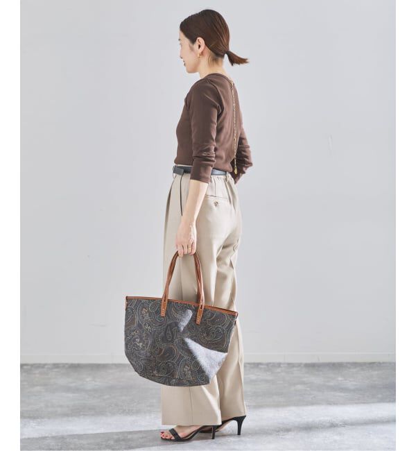 IENA「《予約》オーガニックフライス7分袖プルオーバー」|Tシャツ・カットソー|