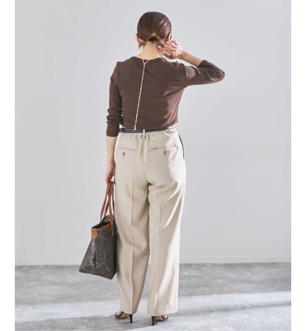 IENA「《予約》オーガニックフライス7分袖プルオーバー」|Tシャツ・カットソー|