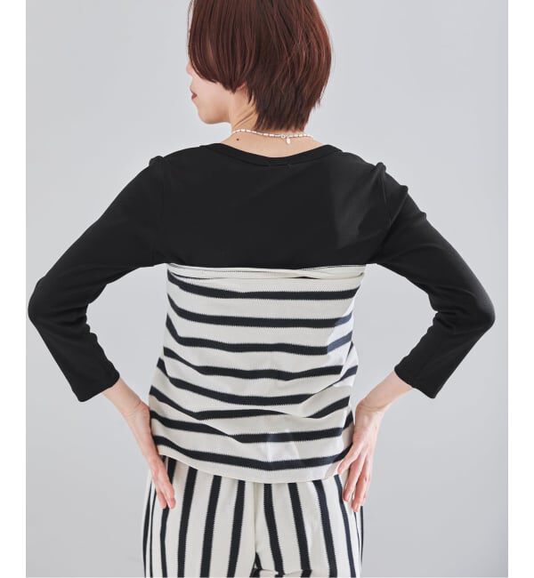 IENA「《予約》オーガニックフライス7分袖プルオーバー」|Tシャツ・カットソー|