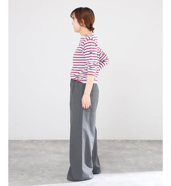 IENA「《予約/洗濯機洗い可》コットンサテンイージーワイドパンツ」|その他|