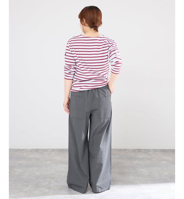 IENA「《予約/洗濯機洗い可》コットンサテンイージーワイドパンツ」|その他|