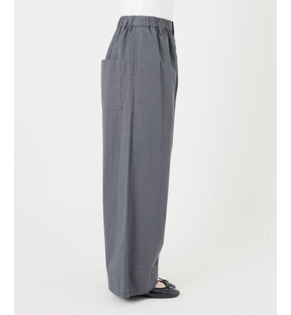 IENA「《予約/洗濯機洗い可》コットンサテンイージーワイドパンツ」|その他|