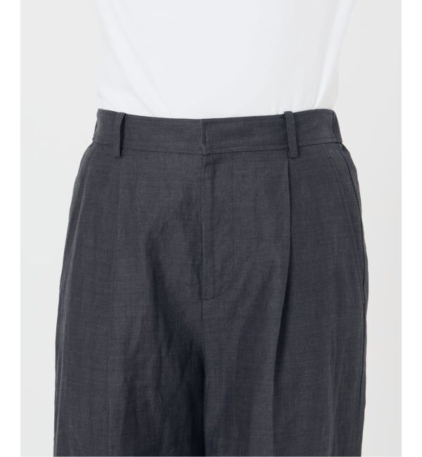 IENA「《セットアップ対応/予約》ウォッシャブル リネン混スラックス」|スラックス|