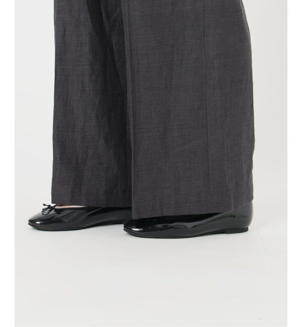 IENA「《セットアップ対応/予約》ウォッシャブル リネン混スラックス」|スラックス|