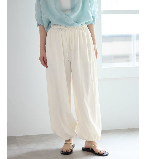 IENA「《予約》ウォッシャブル コットンタフタバルーンパンツ」|その他|