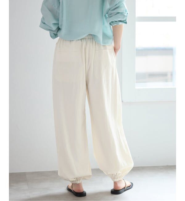 IENA「《予約》ウォッシャブル コットンタフタバルーンパンツ」|その他|