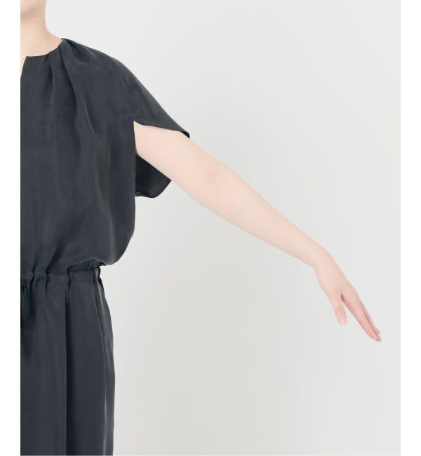 IENA「《予約》ウォッシャブル キュプラオーバーフレンチオールインワン」|オールインワン|