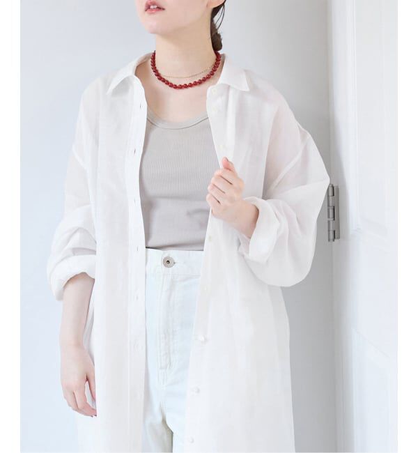 IENA「《予約》ラミーリヨセルシャツワンピース」|ワンピース|