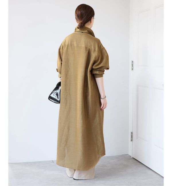 IENA「《予約》ラミーリヨセルシャツワンピース」|ワンピース|