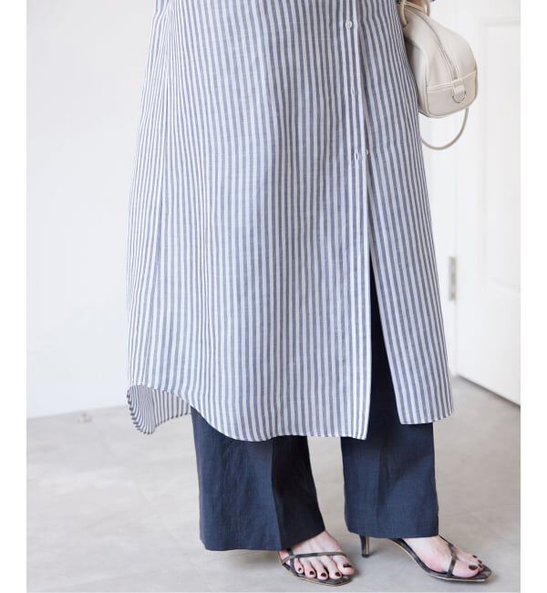 IENA「《予約》ラミーリヨセルシャツワンピース」|ワンピース|