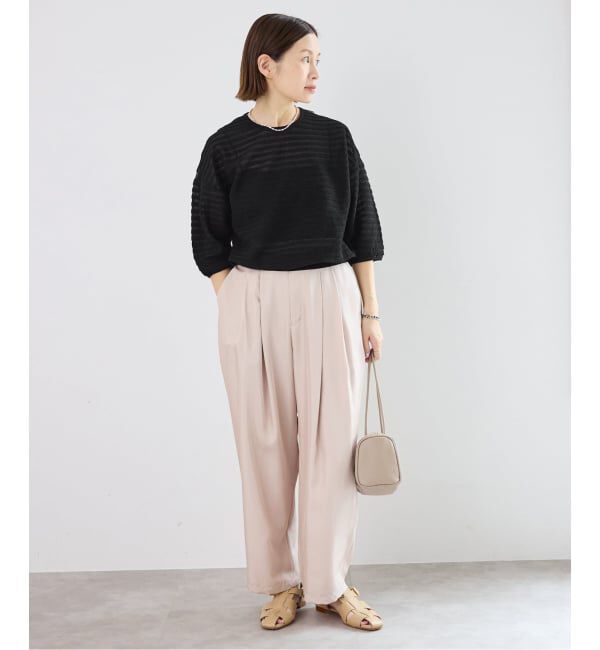 IENA「《予約》ウォッシャブル シアーフリルプルオーバー」|ニット・セーター|