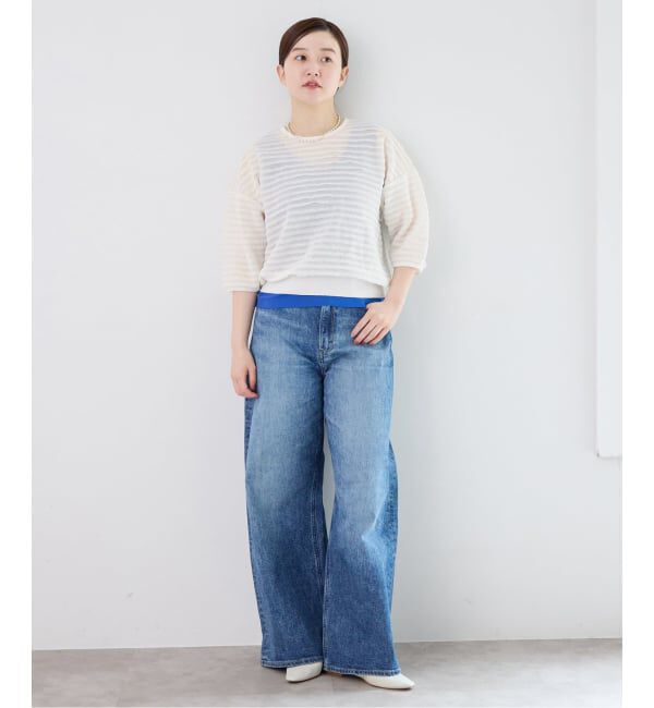 IENA「《予約》ウォッシャブル シアーフリルプルオーバー」|ニット・セーター|