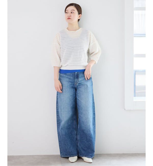 IENA「《予約》ウォッシャブル シアーフリルプルオーバー」|ニット・セーター|