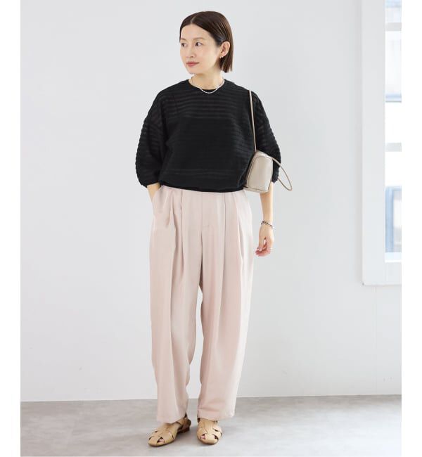 IENA「《予約》ウォッシャブル シアーフリルプルオーバー」|ニット・セーター|