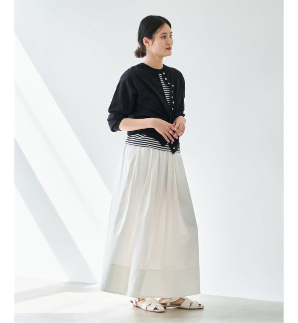 IENA「《予約》ウォッシャブル ダブルレイヤードカーディガン」|カーディガン|